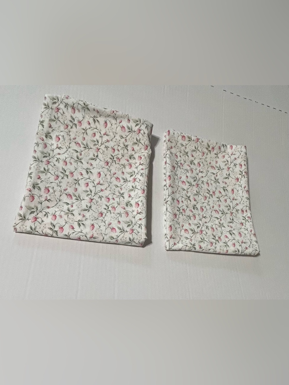 Laura Ashley 2 Standard Pillowcases Bramble vine design . Cottage Farmhouse Chic